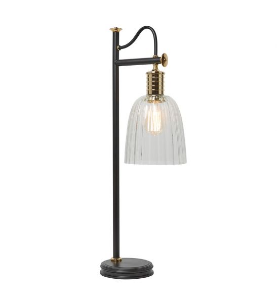 Lampe de table Douille 1 lumière - Noir/Laiton poli