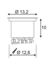 Wetsy power led, rond 3w, blanc