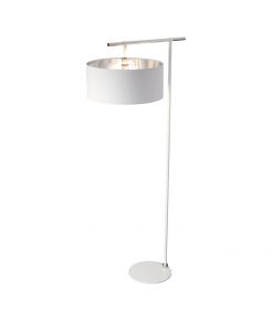 Lampadaire Balance 1 lumière - Blanc et Nickel poli