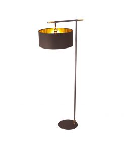 Lampadaire Balance 1 lumière - Marron et laiton poli