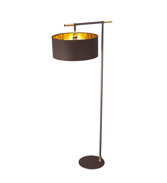 Lampadaire Balance 1 lumière - Marron et laiton poli