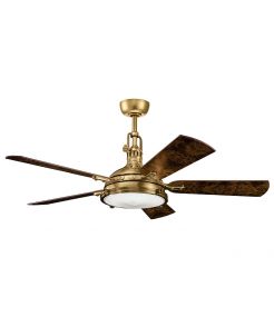 Hatteras Bay - 56in / 142cm Fan - Laiton antique bruni