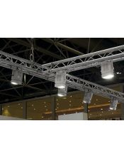 Rail 3 allumages, sdl 150 - projecteur 150w hqi adaptateur gris argent