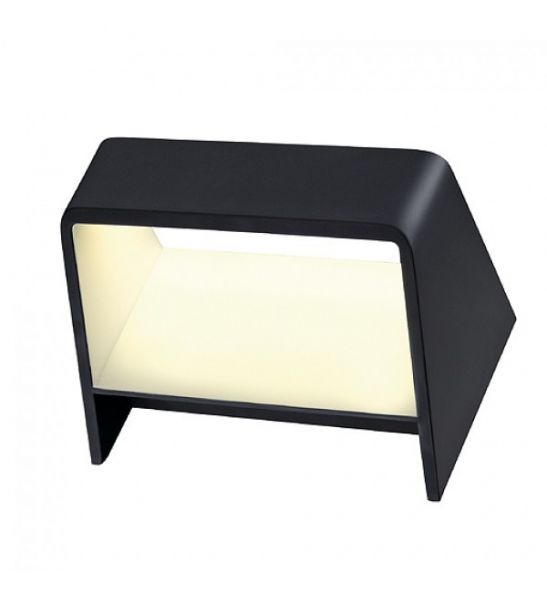DACU SPACE APPLIQUE, NOIRE/BLANCHE, AVEC LED BLANC CHAUD