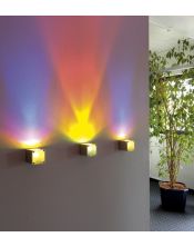 DACU SPACE APPLIQUE, NOIRE/BLANCHE, AVEC LED BLANC CHAUD