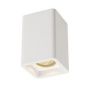 PLASTRA plafonnier carré en plâtre blanc, CL-1, GU10, max. 35W
