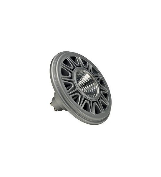 Lampe LED ES111, 3000K, gris argent, 15W COB LED, 38°