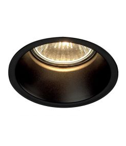 Encastré HORN GU10, rond noir mat, max. 50W